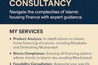 provide consultancy on shariah compliant banking and financial products