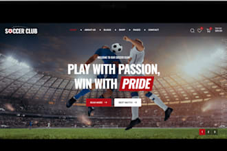 design a dynamic tournament website, esports website, sports, or gaming website