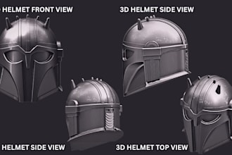 sculpt 3d cosplay helmet wearable helmet stl wearable mask for 3d printing