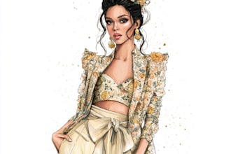 create a professional fashion design portfolio or collection