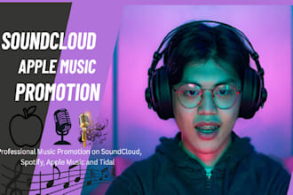 professional music promotion on soundcloud, spotify, apple music and tidal