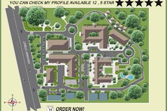 do architectural site plan  and master plan for real estate
