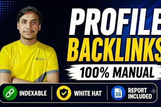 create high quality manual profile backlinks for SEO