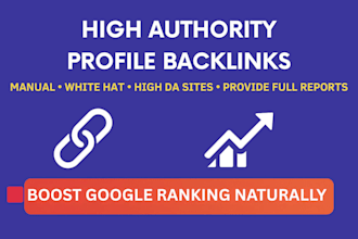create high quality manual profile backlinks for SEO