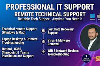 provide remote IT support and fix microsoft 365 issues
