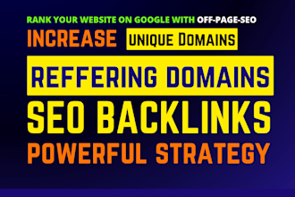 build referring domain backlinks for website ranking