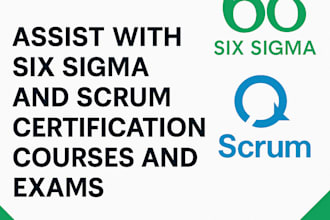 help you complete six sigma and scrum certification courses