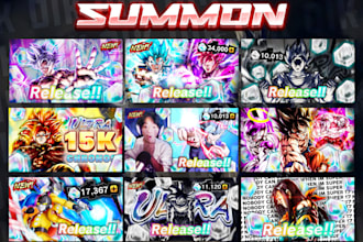 create a dragon ball legends youtube thumbnail