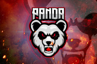 make mascot bear cartoon panda logo and t shirt design