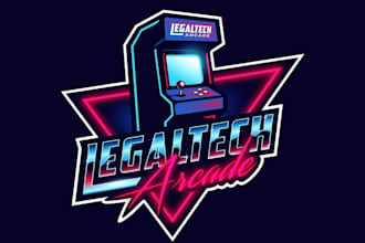 design vintage arcade shop logo