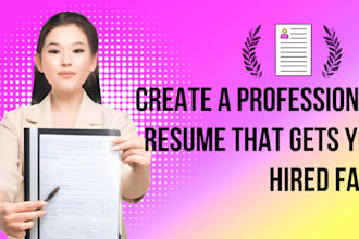 design a professional resume or CV in canva or ms word