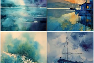 paint impressionism watercolor landscape painting