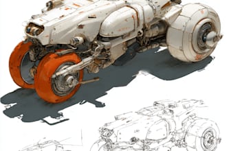 create high quality 3d concept art for vehicles, spaceships, and more