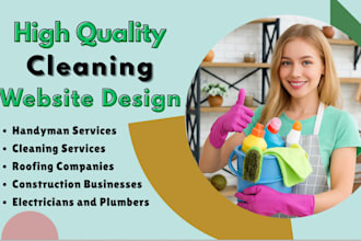 design a cleaning, handyman, roofing or service business website
