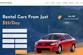 develop chauffeur website limousine taxi booking website car rental app, website