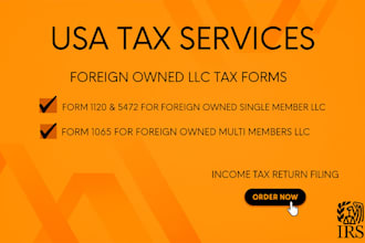 file form 5472, 1120, 1065 for non us residents