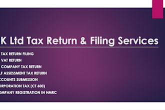 submit UK company accounts, UK vat return, ct 600