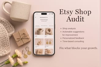 analyze your etsy shop, show what is blocking your success and how to improve