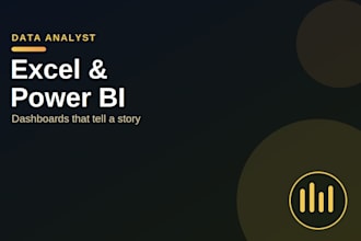 be data analyst do analysis, analytics visualization in excel powerbi