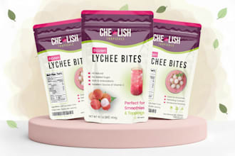 create pouch bag design, packaging design and product labels
