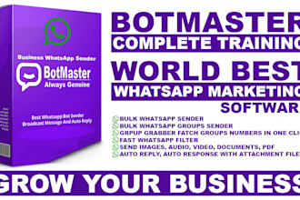 install and setup whatsapp bulk message software on PC