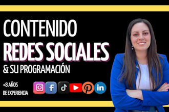 crearé y programaré contenido para redes sociales en español