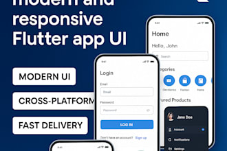 develop clean and beautiful flutter mobile app screens