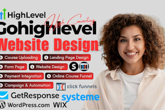 build gohighlevel sales funnel, gohighlevel landing page, ghl website expert