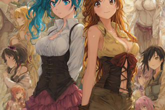 draw comic cartoon anime video game and original characters