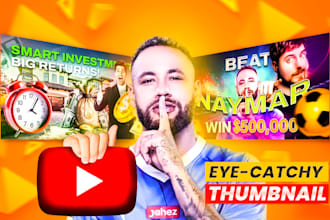 do eye catching youtube thumbnail design that gets clicks