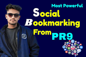 high da white hat SEO social bookmarking for pr9 backlinks