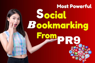 high da white hat SEO social bookmarking for pr9 backlinks
