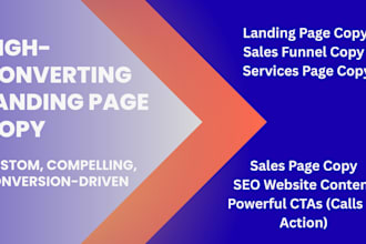 write high converting landing page and sales funnel copy
