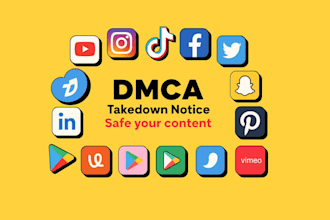 remove delete takedown mugshots, instagram,yt,tiktok,reddit,x,shopify,under dmca