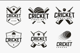 design a modern and outstanding cricket logo