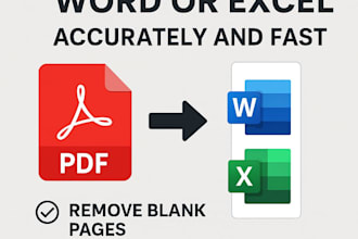 convert PDF to word or excel accurately and fast