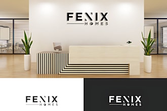 do modern architectural, interior and home furnishing logo for your business