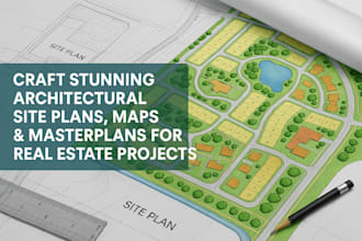 design architectural site plans, maps and masterplans for real estate project