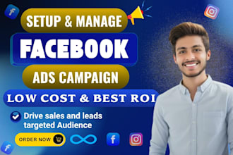 create high converting facebook ad campaign, instagram ads and meta ads setup
