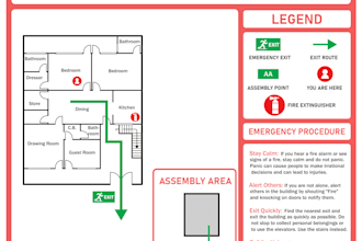 create a custom fire emergency evacuation plan, escape plan
