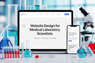design medical laboratory science website or landing page mls website design