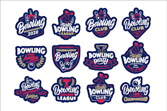 create a wonderful bowling logo for your company