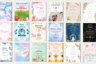 design greeting card, invitation card, and party invitation