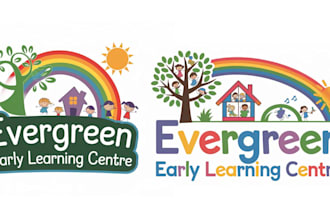 design minimalist modern professional childcare logo design