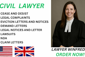 draft legal notices, demand letters, cease and desist letters, eviction notice