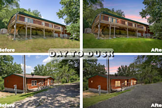 convert daytime real estate photos to virtual twilight