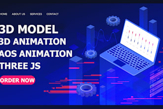 do develop websites with 3d model, animations, and three js