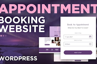 build cleaning service website, beauty salon website , appointment website