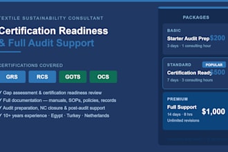 prepare your factory for gots, grs, ocs, rcs and regenagri
