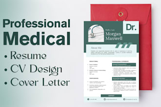 create a professional medical CV or resume